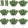 WILLBOND 50 Pcs Artificial Eucalyptus Stems 38 Inch Faux Eucalyptus Leaves Mini Greenery Stems Long Oval Plastic Greenery Picks for Wedding Bouquet Vase Filler Home Office Garden DIY Decor