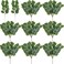 WILLBOND 50 Pcs Artificial Eucalyptus Stems 38 Inch Faux Eucalyptus Leaves Mini Greenery Stems Long Oval Plastic Greenery Picks for Wedding Bouquet Vase Filler Home Office Garden DIY Decor