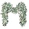 Ouddy Decor Eucalyptus Garland 656 Ft Lush Silver Dollar Leaves Boxwood with White Buds Artificial Faux Greenery Vines for Baby Shower Wedding Party Table Runner Room Home Mantle Decor