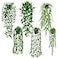 Der Rose 6Pcs Fake Hanging Plants Artificial Vines Faux Hanging Plants Indoor for Bathroom Kitchen Wall Bookshelf Outdoor Decor