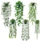 Der Rose 6Pcs Fake Hanging Plants Artificial Vines Faux Hanging Plants Indoor for Bathroom Kitchen Wall Bookshelf Outdoor Decor