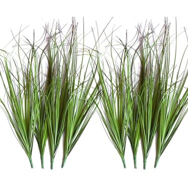 VANTREE 8PCS Artificial Plants Shrubs Wheat Grass Greenery Stems for Home Decor Fake Tall Grass Plant for Outdoor Indoor Decor