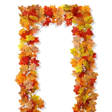 AWARDSEN 13FT Fall Leaf Garlands 2 PCS Fall Garland for Mantle Thanksgiving Fall Decoration for Home Artificial Autumn Garlands Thanksgiving Outdoor Decor
