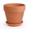 INGOFIN 12 Inch Terracotta Pot with Saucer Ceramic Clay Pot for Plants with Drainage Hole Large Terra Cotta Flower Planter with Tray for Indoor Outdoor Plants
