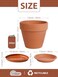 INGOFIN 12 Inch Terracotta Pot with Saucer Ceramic Clay Pot for Plants with Drainage Hole Large Terra Cotta Flower Planter with Tray for Indoor Outdoor Plants