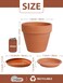 INGOFIN 12 Inch Terracotta Pot with Saucer Ceramic Clay Pot for Plants with Drainage Hole Large Terra Cotta Flower Planter with Tray for Indoor Outdoor Plants