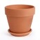 INGOFIN 12 Inch Terracotta Pot with Saucer Ceramic Clay Pot for Plants with Drainage Hole Large Terra Cotta Flower Planter with Tray for Indoor Outdoor Plants