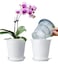 Meshpot 4 inch Clear Orchid Pots with Holes Match White Plastic Orchid Planter Double Layer Plant Nursery Pots Own Scientific Controlling Roots Technology Set of 2
