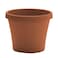Bloem Terra 6 Round Plastic Planter with Drainage Holes IndoorOutdoor 05 Gallon Capacity Lightweight Garden Pot Terra Cotta