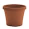 Bloem Terra 6 Round Plastic Planter with Drainage Holes IndoorOutdoor 05 Gallon Capacity Lightweight Garden Pot Terra Cotta