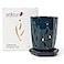 rePotme Orchid Pot 4 x 6 inch Hexagon Ceramic Orchid Pot with Holes and Matching Saucer Teal Jade