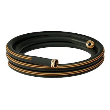 Atlantic Heavy Duty Garden Hose 8 ft x 58 Inch Black Color Short Connection Leader Hose with Solid Brass Connectors 8 Feet