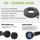 Aurssa Soaker Hose 58 25ft Rubber Garden Soaker Hoses Water Seeper Round Drip Hose Heavy Duty Drip Irrigation Hose For Vegetable Lawn Plants and Trees Watering