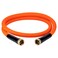 Eastrans EASTRANS Female to Female Garden Hose 3 ft x 58 Heavy Duty Short Water Hose with 34 Solid Brass Connector Flexible Lightweight Orange