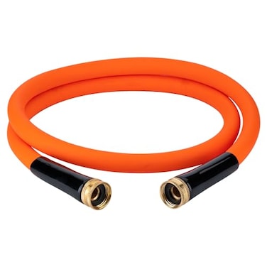 Eastrans EASTRANS Female to Female Garden Hose 3 ft x 58 Heavy Duty Short Water Hose with 34 Solid Brass Connector Flexible Lightweight Orange