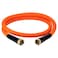 Eastrans EASTRANS Female to Female Garden Hose 3 ft x 58 Heavy Duty Short Water Hose with 34 Solid Brass Connector Flexible Lightweight Orange