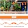 SPECILITE 38 Lightweight Coil Garden Hose 50 FT EVA Retractable Curly Water Pipe with 6Pattern Spray Nozzle for Boat Greenhouse Yard Patio Orange