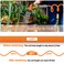 SPECILITE 38 Lightweight Coil Garden Hose 50 FT EVA Retractable Curly Water Pipe with 6Pattern Spray Nozzle for Boat Greenhouse Yard Patio Orange