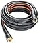 EADUTY Hybrid Garden Hose 58 IN x 25 FT Heavy Duty Lightweight Flexible with Rotatable Grip Handle and Solid Brass Fittings GrayOrange