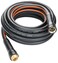 EADUTY Hybrid Garden Hose 58 IN x 25 FT Heavy Duty Lightweight Flexible with Rotatable Grip Handle and Solid Brass Fittings GrayOrange