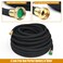 HZGREEN Soaker Hose 15FT 58 Diameter for Garden Beds Solid Brass Interface Irrigation Save 70 Water Heavy Duty Rubber Great for gardensflower beds