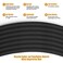 HZGREEN Soaker Hose 15FT 58 Diameter for Garden Beds Solid Brass Interface Irrigation Save 70 Water Heavy Duty Rubber Great for gardensflower beds