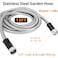 Sutekus Stainless Steel Metal Garden Hose 15FT Flexible and KinkFree Water Hose for Outdoor Use No Sprayer