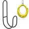 Lunhoo Garden Hose Holder Wall Mount Water Hose Hanger Hanging Storage Rack for Garden Hoses Ropes Outside Yard Black