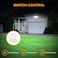 LUTEC 80W 9000LM Flood Lights Outdoor Hardwired Switch Controlled LED Security Lights with 4 Heads IP65 Waterproof 5000K Daylight for Garage Yard Patio White