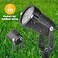 OurLeeme 3 3W LED Lawn Garden Flood Light US Plug Yard Patio Path Spotlight Lamp with Spike Waterproof Green Light AC 85265V