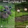 Dynaming 4 Pack Solar Hanging Lights Outdoor Solar Powered Garden Decorative Lanterns with 4 x 38 Inch Shepherd Hooks Waterproof Landscape Lighting for Lawn Patio Yard Pathway Driveway Warm White
