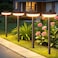 LETMY Solar Pathway Lights Outdoor 6 Pack 2X Brighter Solar Lights Outdoor Waterproof Taller Pathway Light with Larger Panel Auto OnOff Up to 12Hrs Driveway Light for Yard Outside Patio Path Lawn