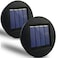 HELESIN Replacement Solar Light Parts 2 Pack Solar Lights Replacement Top 8 lumens Solar Light Inserts for Lanterns Waterproof Battery Box Top DIY Outdoor Garden Patio Decor Warm Yellow 315inches