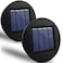HELESIN Replacement Solar Light Parts 2 Pack Solar Lights Replacement Top 8 lumens Solar Light Inserts for Lanterns Waterproof Battery Box Top DIY Outdoor Garden Patio Decor Warm Yellow 315inches