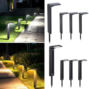 Sunvivolighting Sunvivo Solar Path Lights2 ModesCold White or Warm WhiteBright Solar Path Light Outdoor WaterproofPerfect Elegant Guide Light or Deco for YardGardenLawnSidewayDrivewayOutdoor Event8Pac