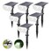Linkind Solar Lights Outdoor Waterproof IP65 StarRay DusktoDawn Outdoor Solar Lights 3 Lighting Modes Solar Spot Lights Outdoor for Garden Yard Landscape Daylight 6 Pack