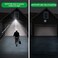 Quiltered Motion Sensor Outdoor Lights Battery Operated 600LM Motion Detector Security Lights Black 1 Pack