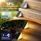 AUDLES 6 Pack Solar Stair Lights Outdoor Stair Lights with Waterproof IP67 LED Solar Light for Outside Light Decor for Stair Deck Front Step Front Porch Patio Garden and Backyard Brown