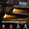 AUDLES 6 Pack Solar Stair Lights Outdoor Stair Lights with Waterproof IP67 LED Solar Light for Outside Light Decor for Stair Deck Front Step Front Porch Patio Garden and Backyard Brown