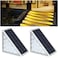 AUDLES LED Solar Step Lights Waterproof Outdoor Stair Lights Warm White Solar Deck Light IP67 Solar Decoration Lights for Yard Patio Garden Walkways Front Door Pathway Driveway Porch 2PK