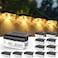 Herzila Solar Step Lights Outdoor 12 Pack Solar Fence Lights LED Waterproof Deck Lights for Outside Step Fence Deck Stair Pool and Yard Warm White