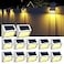 JSOT Solar Deck Lights 12 Pack Solar Fence Lights Waterproof Outdoor Light Fence Post Light for Outside Pool Garden Backyard Patio Yard Wall Stair Step Warm Light