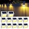 JSOT Solar Deck Lights 12 Pack Solar Fence Lights Waterproof Outdoor Light Fence Post Light for Outside Pool Garden Backyard Patio Yard Wall Stair Step Warm Light