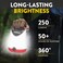EVEREADY Eveready LED Camping Lantern X250 2Pack Super Bright Tent Lights Rugged Water Resistant LED Lanterns 100 Hour Runtime Batteries Included Red and Black