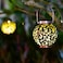 SVEIKS Large Solar Lanterns 2 Pack Outdoor Waterproof LED Metal Hanging Solar Lights for Garden Yard Patio Tree Tabletop Landscape Decorations Brown