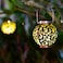 SVEIKS Large Solar Lanterns 2 Pack Outdoor Waterproof LED Metal Hanging Solar Lights for Garden Yard Patio Tree Tabletop Landscape Decorations Brown
