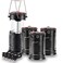 Lichamp 4 Pack Camping Lanterns Rechargeable and Battery Powered Dual Power Source and 4 Mode Lantern Flashlight COB Camp Light for Power Outages Camping Supplies and Home Hurricane Supplies E4BK