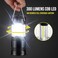 Lichamp 4 Pack Camping Lanterns Rechargeable and Battery Powered Dual Power Source and 4 Mode Lantern Flashlight COB Camp Light for Power Outages Camping Supplies and Home Hurricane Supplies E4BK