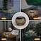 OMRAYTU Solar Table Lanterns Outdoor Waterproof LED Lamp Black Metal Table top Lights Solar Powered Decorative Lantern for Desk Patio Garden Pathway Yard