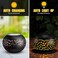 OMRAYTU Solar Table Lanterns Outdoor Waterproof LED Lamp Black Metal Table top Lights Solar Powered Decorative Lantern for Desk Patio Garden Pathway Yard